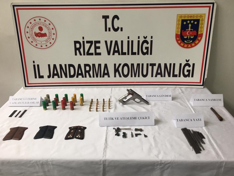 Rize’de Kaçak Silah Atölyesi Bulundu