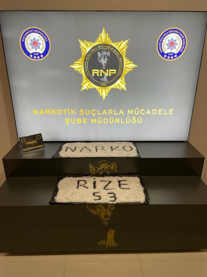 Rize’de  Metamfetamin Uyuşturucu Yakalandı