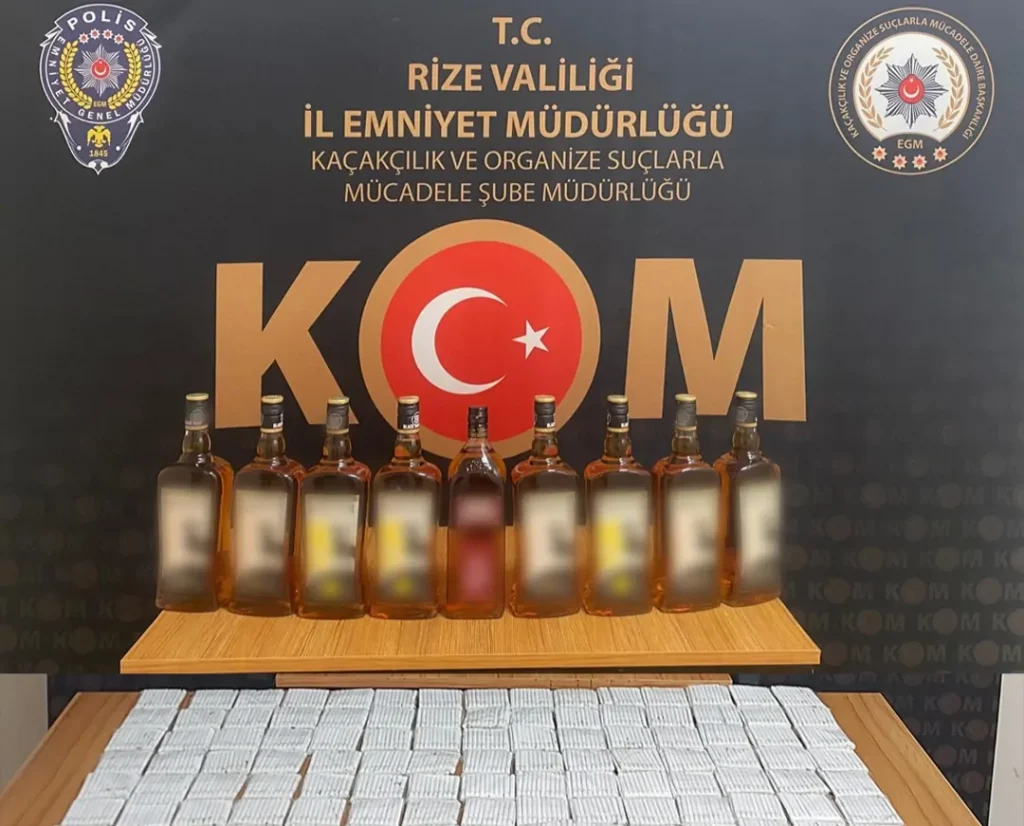 Rize emniyetinden  kaçakçılık operasyonu