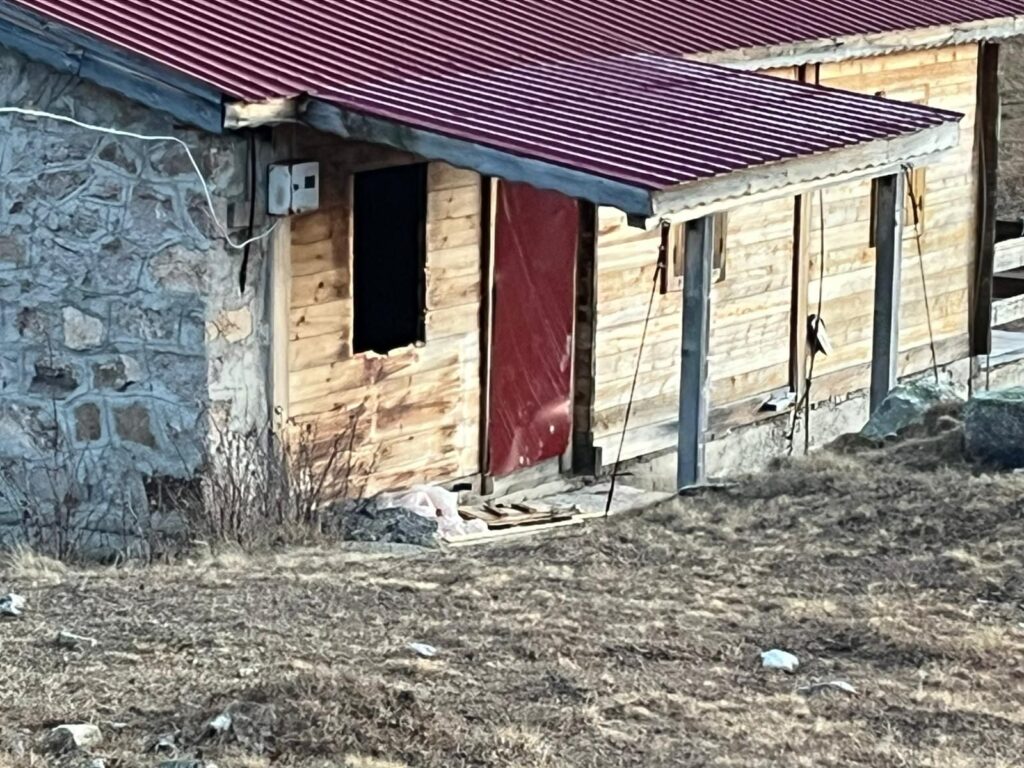 İkizdere’de Ayı kapıdan giremeyince pencereden eve gırmış