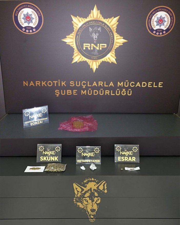 Rize’de Uyuşturucu Operasyonu