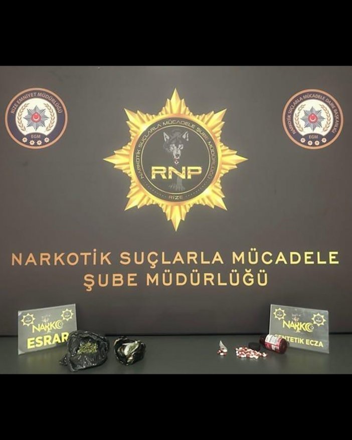 Rize Emniyetinden Uyuşturucu Operasyonu