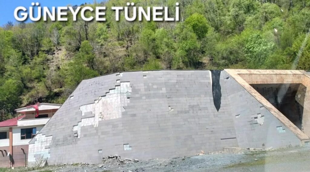 İkizdere Güneyce Tünelinde Dekorlar Kopmaya Başladı