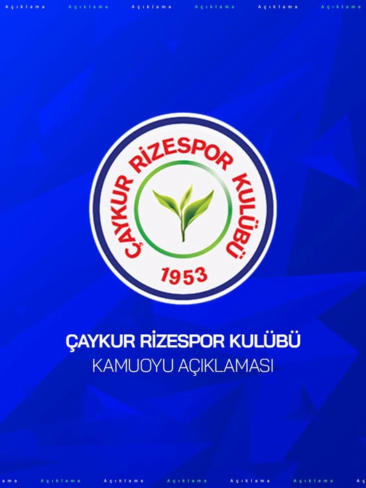 Ç.Rizespor’dan kamuoyuna duyuru